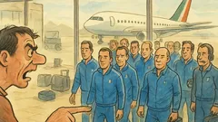 Barzelletta: A Fiumicino: «Perché proprio te, Rossi?!»