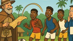 Barzelletta: Marco Polo insegna calcio ai papuani