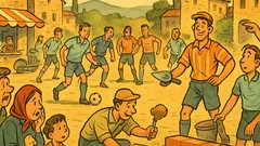 Barzelletta: Muratori al calcetto, cazzuola al 90°