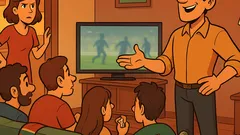 Barzelletta: Sabato sera, salotto pieno, partita in TV