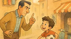 Barzelletta: Papà, giochiamo a calcio?