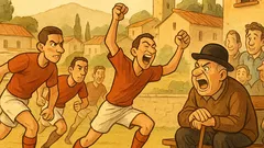 Barzelletta: Derby col paese vicino, occhio al nonno