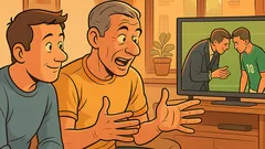 Barzelletta: Guardo il calcio col vicino ex-pro